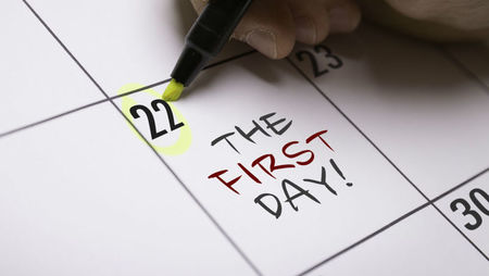 First day calendar mark