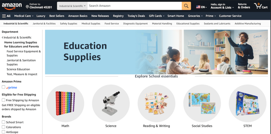 Amazon School Supplies