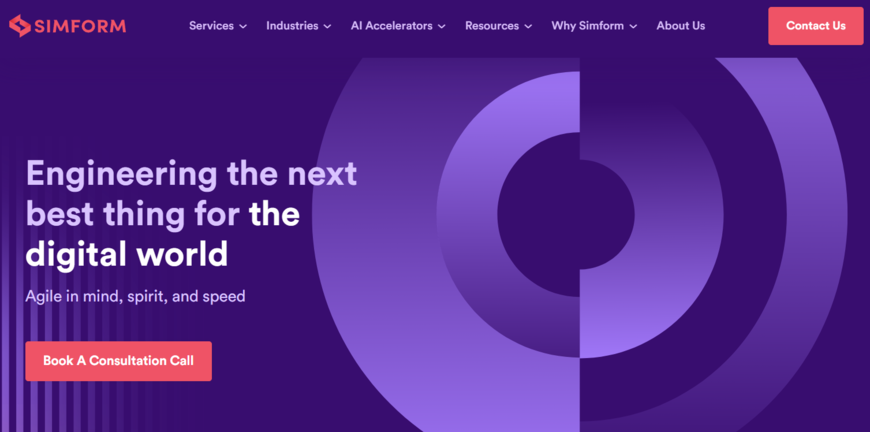 simform homepage