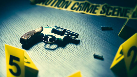 Gun at crime scene