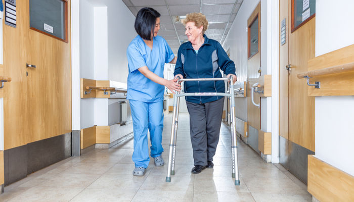 Nurse with patient