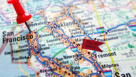 Silicon Valley on map