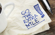 Motivational napkin reminding you to take some initiative at work 
