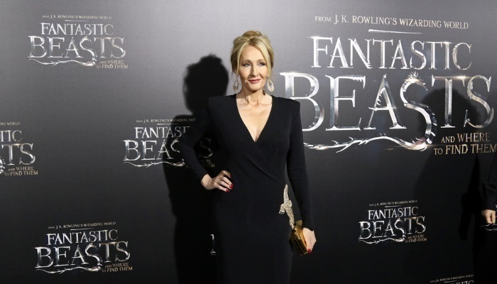JK Rowling attending the movie premiere of 