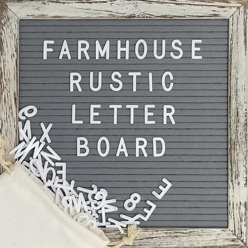 grey letter board in wooden frame