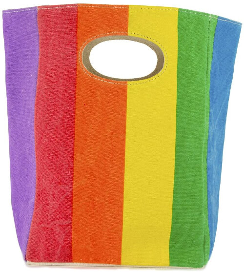 Fluf Canvas Lunch Bag rainbow pattern