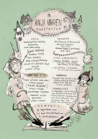 Hand-drawn résumé