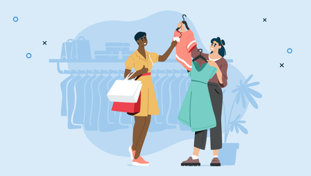 Personal shoppers help customers choose and style outfits