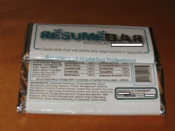 Chocolate bar résumé