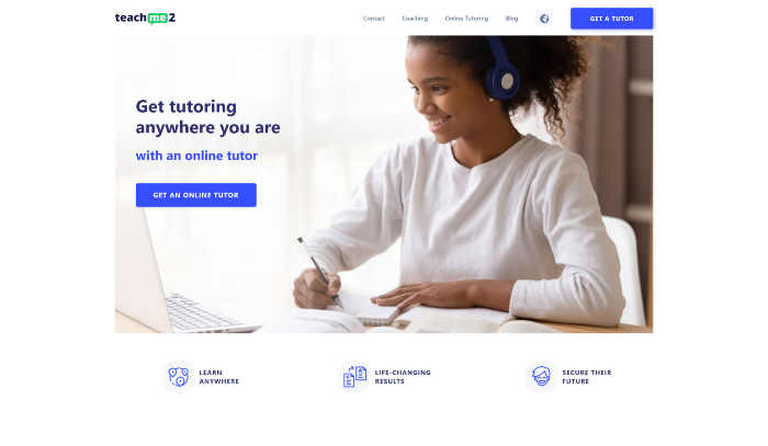 Teachme2 - website for tutors