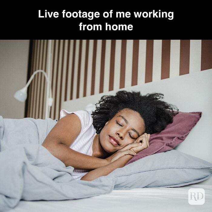 Working from home footage meme