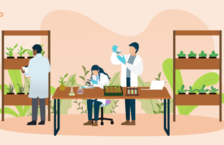 Group of people learning how to become a botanist