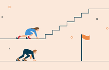 A man and a woman demonstrating everyday sexism at work