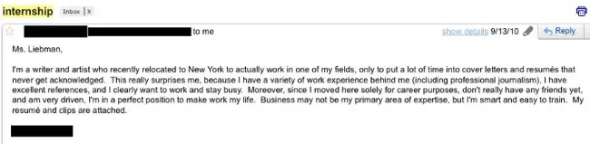 Internship Bs cover letter