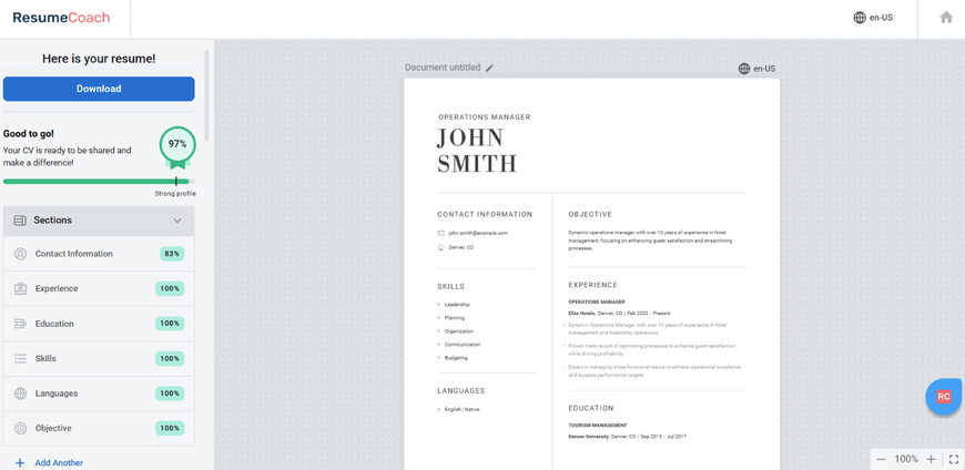 resumecoach resume