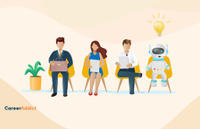bot sitting with applicants