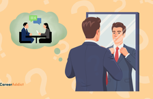 interviewee in the mirror
