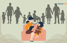social worker talking to a child