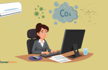 worker in a polluted work environment